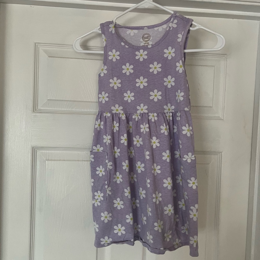 Purple Floral Kids Dress